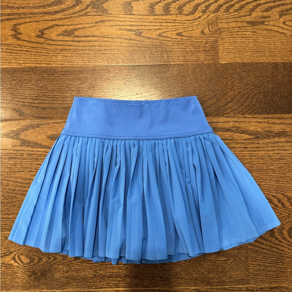 Blue Pleated Skirt
